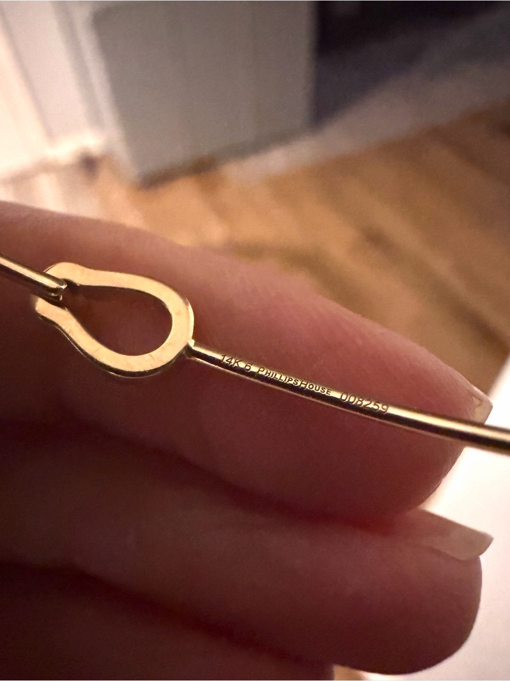 Phillip’s House 14k MINI keyhole LOVE ALWAYS BRACELET with diamonds - Picture 5 of 5